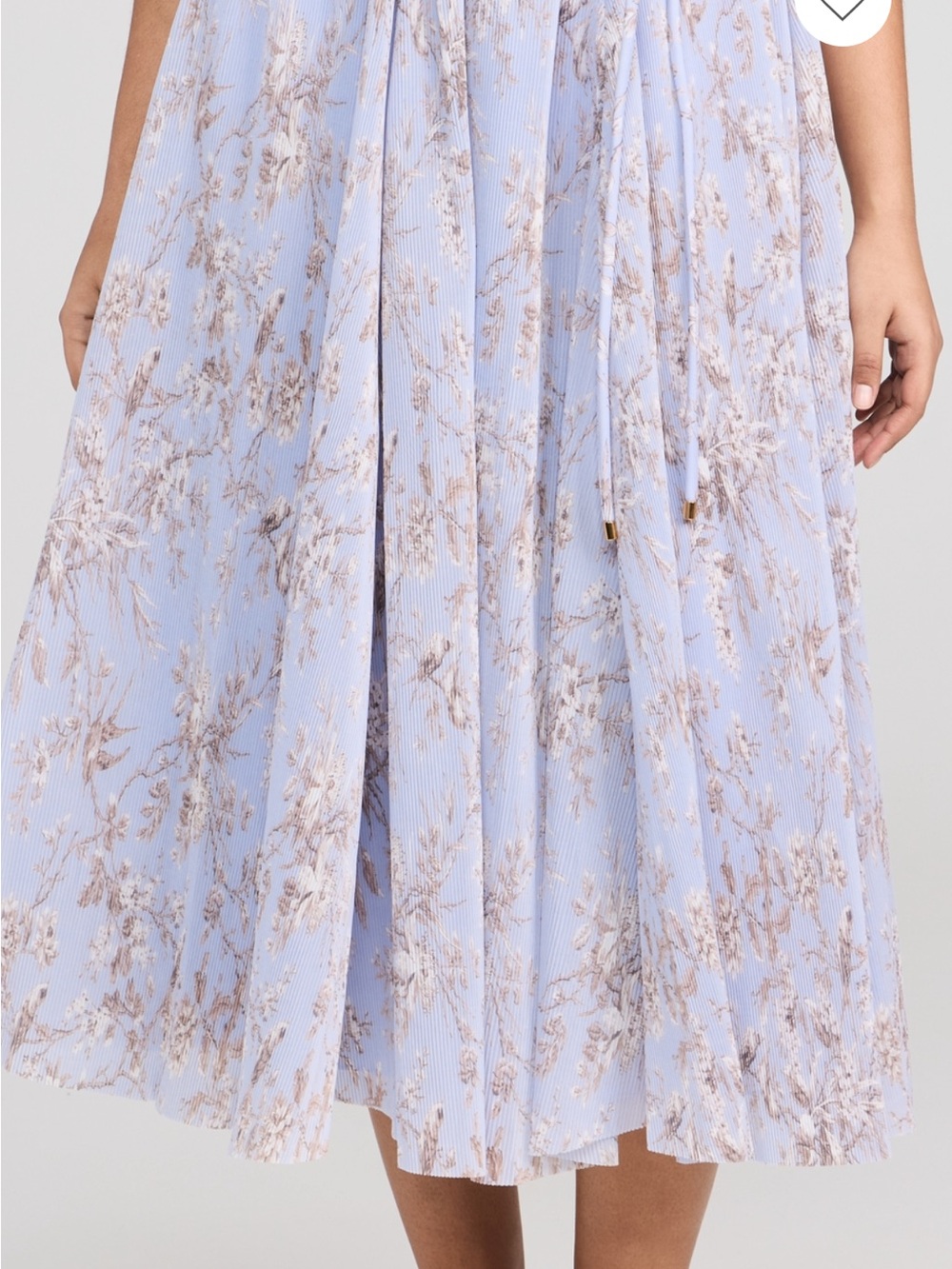 NWOT Zimmermann Pleated Midi Skirt “Blue Mockingbird” Skirt - Picture 10 of 10